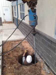 Helical Pier Installation For Commercial Property In Amarillo, TX - Childers Brothers Foundation Repair_ copy